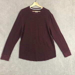 BKE Merlot Red Long Sleeve Henley‎ Men's Size XL